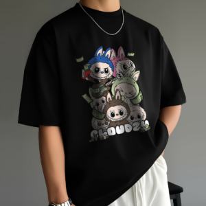 "LABUBU" T-shirt oversize homme en coton premium