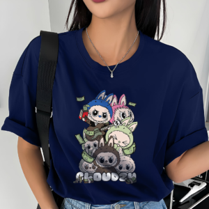 "LABUBU" T-shirt oversize femme en coton premium